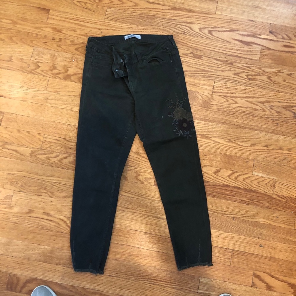 Green Zara jeans